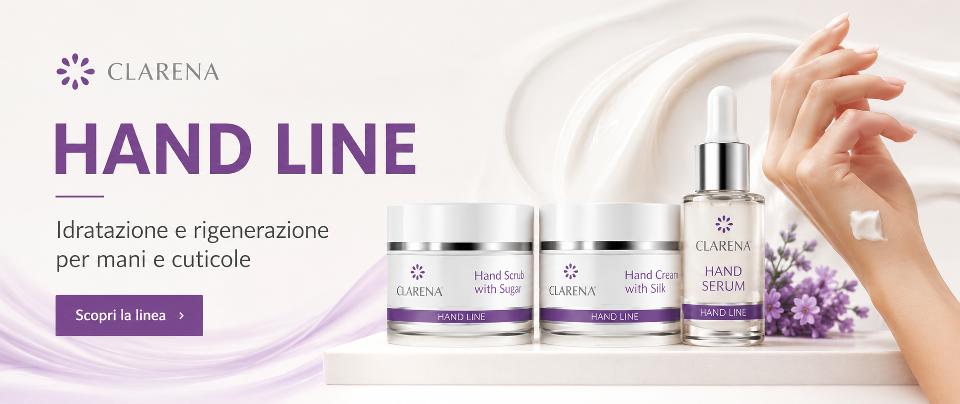 Clarena Hand Line - Idratazione e rigenerazione per mani e cuticole