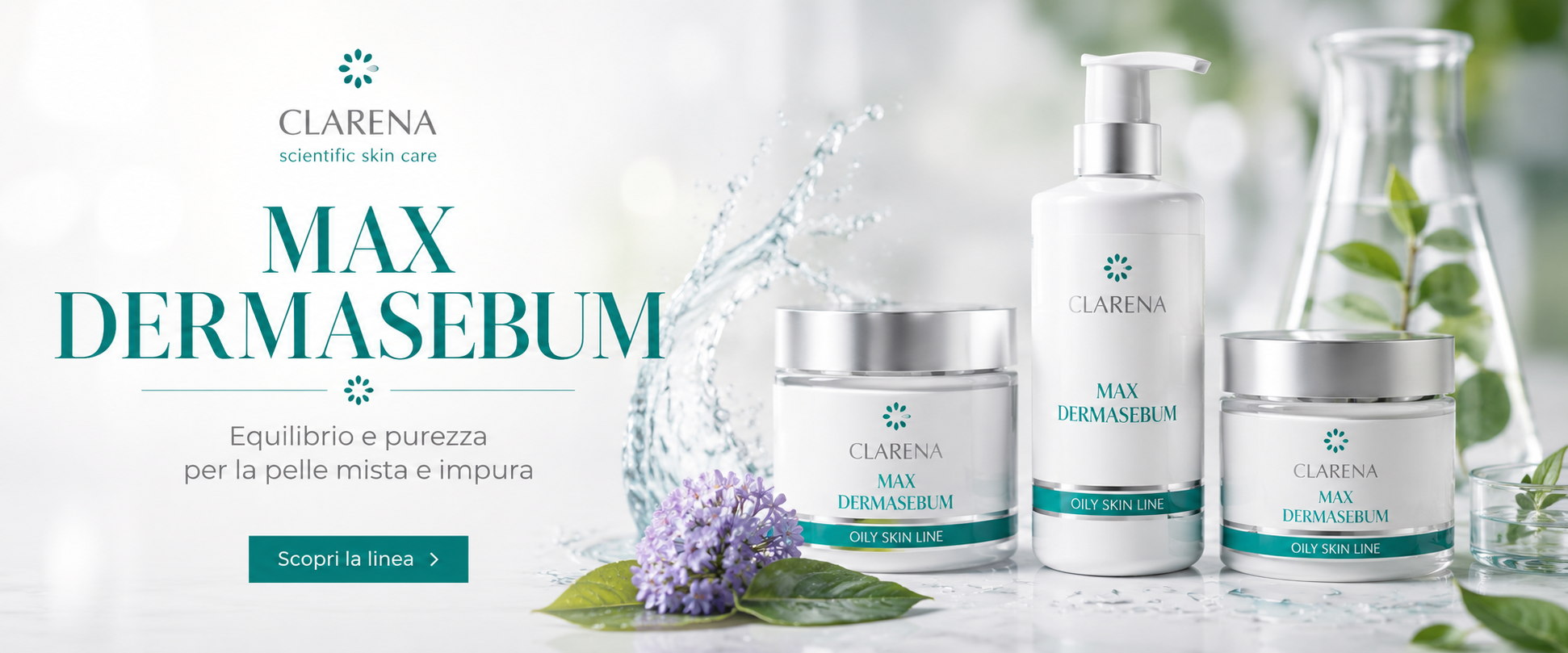 Clarena Max Dermasebum - Equilibrio e purezza per la pelle mista e impura