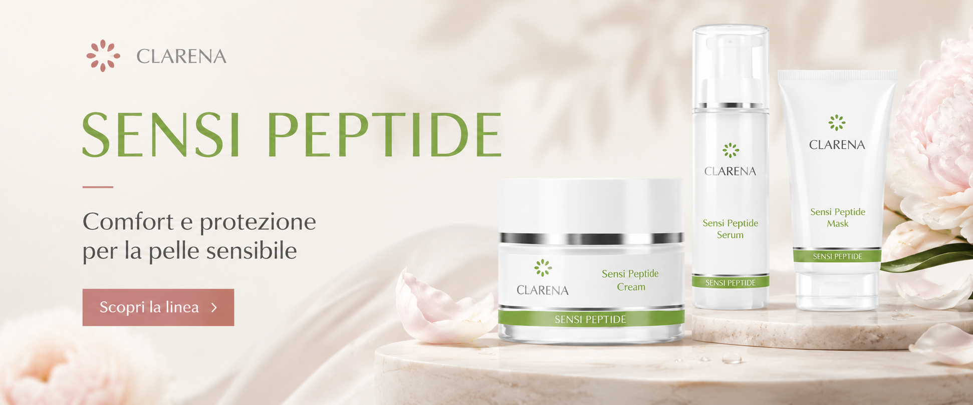 Clarena Sensi Peptide - Comfort e protezione per la pelle sensibile